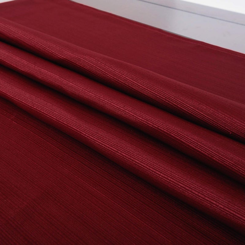 JUCFHY Christmas Luxury Stripe Fabric Table Cloths, Heavy Weight 100% Polyester Tablecloths Washable, No Iron, Water Resistance Soil Resistant Holiday Table Cover for Dining,60 Inch x 84 Inch Oblong,Burgundy - Image 4